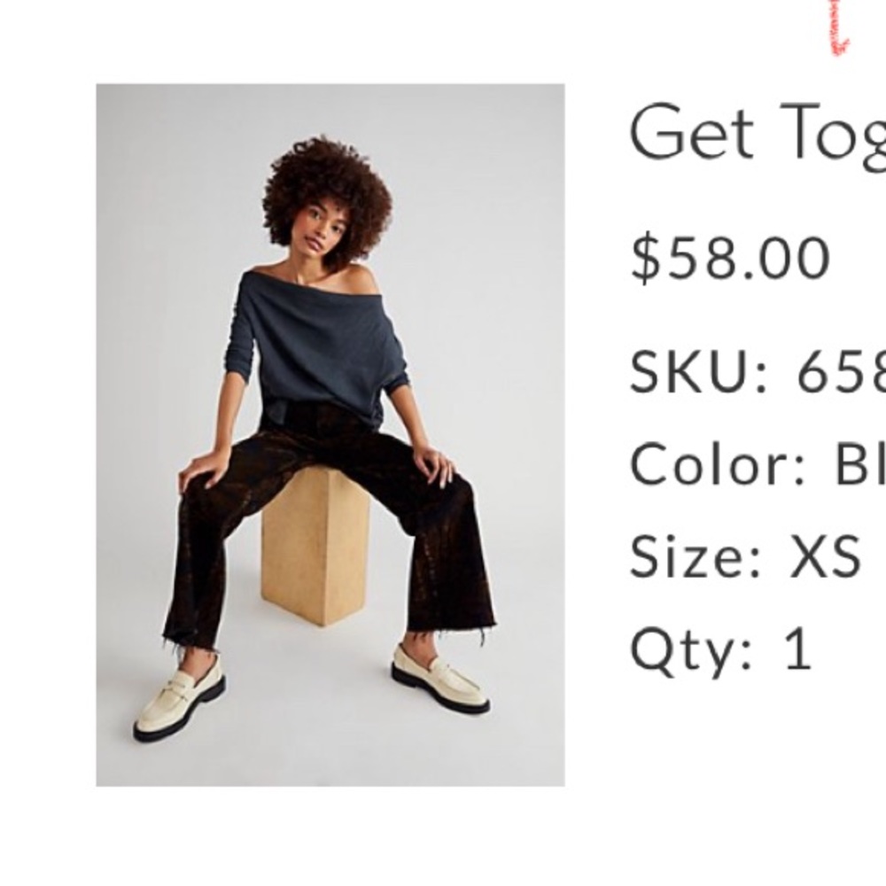 FREE PEOPLE get together long sleeve t